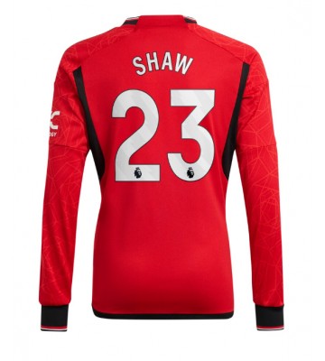 Manchester United Luke Shaw #23 Koszulka Podstawowych 2023-24 Długi Rękaw
